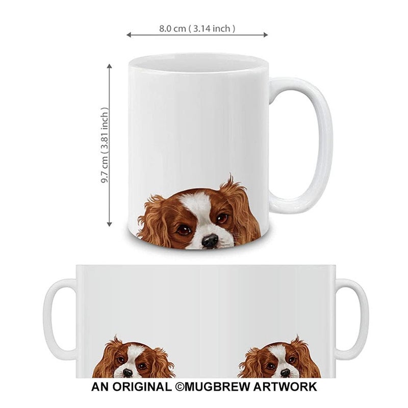MUGBREW Cavalier King Charles Spaniels Dog Ceramic Coffee Mug Tea Cup, 11 OZ - Image 3